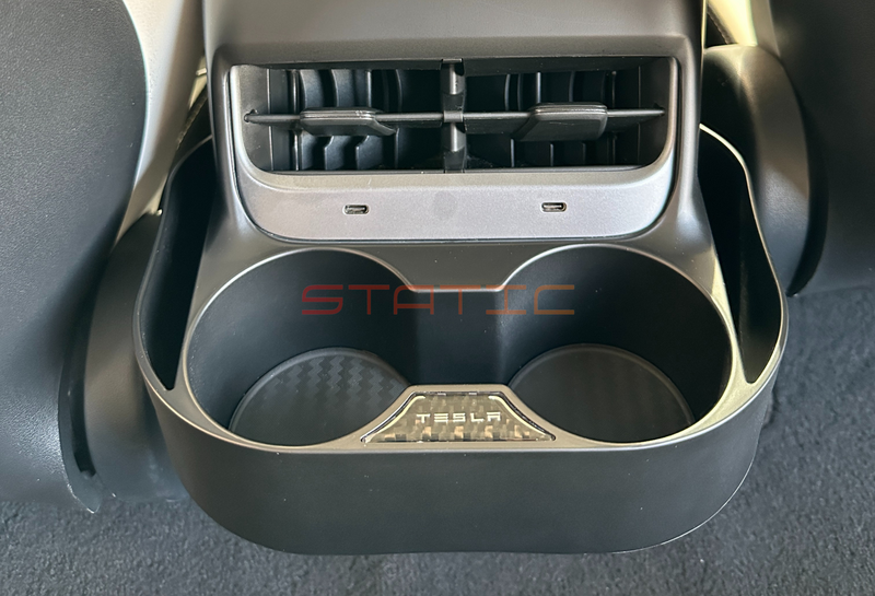 Rear Seat Cup Holder & Organizer - Model 3/Y