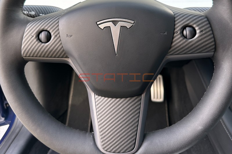 Steering Wheel Matte Carbon Fiber Cover