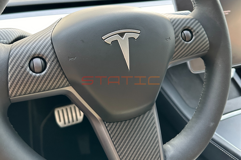 Steering Wheel Matte Carbon Fiber Cover