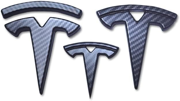 Tesla Matte Carbon Fiber Badge