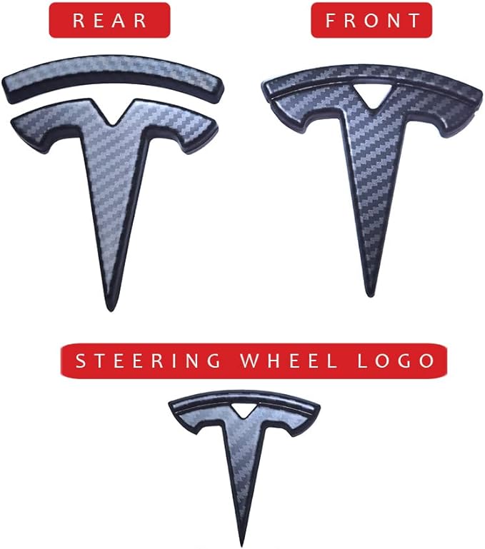 Tesla Matte Carbon Fiber Badge