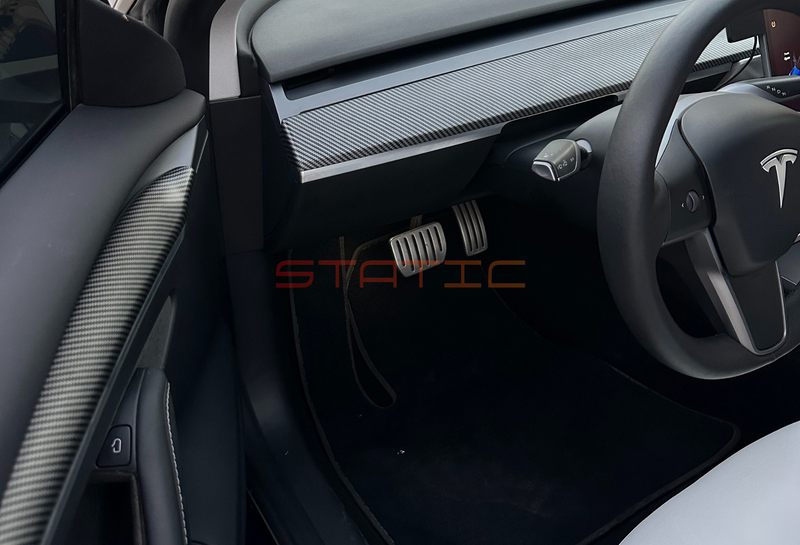 Carbon Fiber Dashboard & Door Trim - Model 3/Y